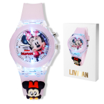 Lastekell LIVMAN TW-72 multikangelase kujundusega ja v&auml;rviliste LED-valgustitega &ndash; Minnie, roosa