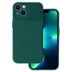 Camshield Soft kaitsekate iPhone 13 jaoks, tume roheline