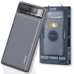 LIVMAN RPP-616 toitepank &mdash; kiirlaadimisega kaasaskantav aku &mdash; toitepank kahe v&auml;ljundiga, 10000 mAh, 22,5 W, hall