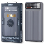 V&otilde;imsuspank LIVMAN RPP-616 - kiire laadimisega kaasaskantav aku - kahe v&auml;ljundiga laadimispank, 10000mAh, 22,5W, hall