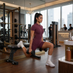 Naiste sportlik kombinesoon AX|S Fitnesseks, joogaks ja spordisaali treeninguteks, suurus S, bordo