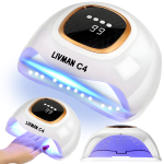 K&uuml;&uuml;nelamp LIVMAN C4 UV LED manik&uuml;&uuml;riks ja pedik&uuml;&uuml;riks &ndash; eemaldatava p&otilde;hjaga, 288W, 63LED, valge