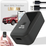 USB laetav ja magnetkinnitusega mini GPS-j&auml;lgija LIVMAN GF-22 koos 365GPS-i rakenduse juhtimisega s&otilde;idukite, inimeste, koduloomade ja pagasi j&auml;lgimiseks ning j&auml;lgimiseks, must