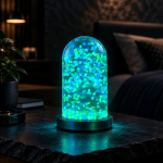 LED &ouml;&ouml;lamp epoks&uuml;vaigust, helendavate kividetailidega (pimedas s&auml;ravad kivid), USB koos l&uuml;litiga