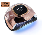 K&uuml;&uuml;nelamp LIVMAN SUN C4 UV LED manik&uuml;&uuml;riks ja pedik&uuml;&uuml;riks &ndash; eemaldatava p&otilde;hjaga, 288 W, 63 LED, pruun