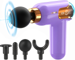 Massaažip&uuml;stol LIVMAN LC-002 9 kiiruse režiimiga ja 4 vahetatava otsikuga, 1800mAh, 30W, violetne