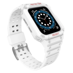Kaitse&uuml;mbris Apple Watch 42/44/45 mm Armored Case Strap &ndash; kaitsme rihma kaitseks, valge