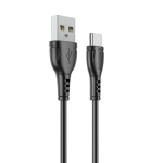 Borofone kaabel BX51 Triumph - USB kuni C-t&uuml;&uuml;pi - 3A 1 meeter must