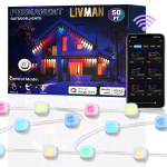 Elektri abil t&ouml;&ouml;tav v&auml;lis-RGBIC karnii tuled LED-lint LIVMAN POL-Y01, 36V, 15m, 36LED, v&auml;rviline