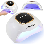 K&uuml;&uuml;nelamp LIVMAN C4 UV LED manik&uuml;&uuml;riks ja pedik&uuml;&uuml;riks &ndash; eemaldatava alusega, 288 W, 63 LED, valge
