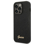 Originaalne kaitse&uuml;mbris GUESS GUHCP14LHGGSHK iPhone 14 PRO mudelile (Glitter Flakes Script Metal Logo / must)