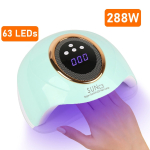 K&uuml;&uuml;nelamp LIVMAN SUN C3 UV LED manik&uuml;&uuml;riks ja pedik&uuml;&uuml;riks &ndash; eemaldatava alusega, 288 W, 63 LED-i, m&auml;ndool