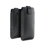 Kaitse&uuml;mbris POCKET Carbon Universal &ndash; suurus 12 &ndash; m&otilde;eldud IPHONE 13 PRO MAX / 12 PRO MAX / SAMSUNG A52 5G / LTE (4G) / A20s / A71 / S21 Plus / XIAOMI Redmi Note 10 / 10s / REALME 8