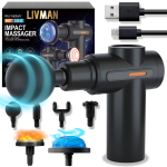 Massaažip&uuml;stol LIVMAN BX-750-H kuuma ja k&uuml;lma massaažiteraapiaga, 6 kiiruse seadistusega ja 6 vahetatava otsikuga, 1800mAh, 25W, must