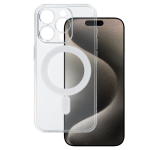 Kaitse&uuml;mbris TEL PROTECT MagSilicone iPhone 15 Pro jaoks, l&auml;bipaistev