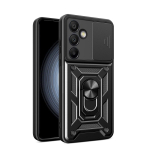 Samsung Galaxy A56 kaitsekate &ndash; Hybrid Armor Camshield statiiviga ja kaamerakattega, must