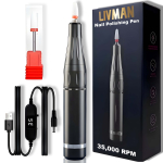 Naelafrees LIVMAN UV-201 manik&uuml;&uuml;riks ja pedik&uuml;&uuml;riks 1 universaalse otsikuga, toitega USB-kaabli kaudu, 20 W, 35 000 p&ouml;&ouml;ret minutis, must