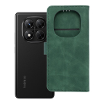 TENDER raamatukaane stiilis &uuml;mbris Xiaomi&rsquo;le Redmi NOTE 14 PRO 5G / 14 PRO PLUS 5G (roheline)
