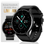 Nutitelefon LIVMAN ZL02C Pro tervise- ja fitnessi j&auml;lgimise funktsioonidega, 1,28-tolline (3,25 cm) TFT puuteekraan, erinevad spordirežiimid ja Da Fit rakenduse tugi, must