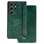 Razor Leather kaitseraud Samsung Galaxy S23 Plus jaoks, tume roheline