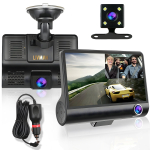 Kolmesuunaline auto videoregistraator LIVMAN M501 360&deg; vaatega, liikumise tuvastus, 3 salvestusrežiimi, G-anduri kaitse kiirete kiirusemuudatuste korral ja kohene sobiva video salvestamine, HD 960P, 300mAh, must