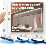 USB-toitega liikumisanduriga LED-lindiraua valgusti LIVMAN DGH-DD-07, 2 m, 120 LED-i, 4 W/m, valge