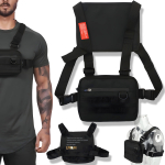 Unisex taktikaline rinnarattakott LIVMAN B-027 reguleeritavate rihmade ja mitme sahtliga, must