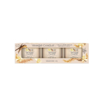 Yankee Candle kinkekomplekt &ndash; 3 t&auml;idetud viiruk&uuml;&uuml;nalt &bdquo;Vanilla Cr&egrave;me Br&ucirc;l&eacute;e&ldquo;