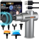 Massaažip&uuml;stol LIVMAN BX-750-H kuuma ja k&uuml;lma massaažiteraapiaga, 6 kiiruse režiimi ja 6 vahetatava otsikuga, 1800mAh, 25W, hall