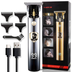 Habemetrimmer, nina- ja k&otilde;rvet&otilde;mbemasinate, keha raseerimismasin, juuksel&otilde;ikur LIVMAN VINTAGE HC-228 &ndash; metallist juuste- ja habetrimmer- raseerija LED-ekraaniga, 1000mAh, hall mustaga