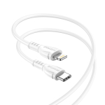 Borofone kaabel BX51 Triumph &mdash; C t&uuml;&uuml;p kuni Lightning &mdash; 2,4 A 1 meeter valge
