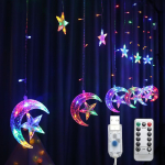 USB-toitega j&otilde;ulutuled LIVMAN CX-001 6 kuu kaunistusega ja 12 t&auml;hega, 8 valgustusrežiimiga ning kaugjuhtimispuldiga, 3 m, 126LED, v&auml;rvilised