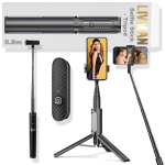 Selfi pulk (&bdquo;Selfie stick&ldquo;) LIVMAN Oth-AB202 - mitmek&uuml;lgne selfipulk ja statiiv koos kaugjuhtimispuldiga, 0,8 m, must-hall