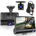 Kolmesuunaline autos videoregistraator LIVMAN M501 360&deg; vaate, liikumistuvastuse, 3 salvestusrežiimi, G-anduri kaitse &auml;kiliste kiirusemuutuste korral ja kohene asjakohase video salvestamine, HD 960P, 300mAh, must