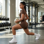 Naiste spordikombinesoon AX/S Fitnes, jooga ja spordisaali treeninguteks, suurus S, pruun