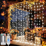 Valguskardin 300 s&auml;ravat LED-i valge 3x2 meetrit
