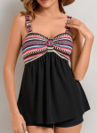 LA ORCHID naiste kaheosaline ujumistrikoo push up tankini L suurus