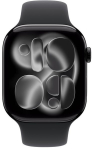Apple Watch Series 11 GPS 46mm Jet Black Aluminium, Black Sport Band S/M Smartwatch