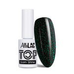 AlleLac Top Glam Shine No Wipe Chrisolite nr 4 &ndash; l&auml;ikiv pealislakk geellakile, 5 g