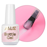 AlleLac Bottle Gel Candy Pink &uuml;hefaasiline ehitusgeel k&uuml;&uuml;ntele pudelis pintsliga, 15 g