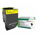 Originaal tooner LEXMARK 71B20Y0, kollane