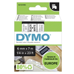 Kleepkirjalint DYMO D1 6mm, must/valge