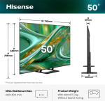 Teler HISENSE 50E8S MiniLED 50" 4K, must/tumehall