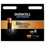 Patarei DURACELL OPTIMUM AA 8-pakk