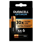 Patarei DURACELL OPTIMUM AA 6-pakk