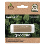 USB-m&auml;lupulk GOODRAM UME3 ECO FRIENDLY 64GB, pruun