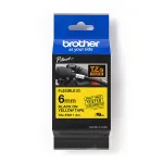 Kleepkirjalint BROTHER TZE-FX611 6mm, must/kollane