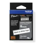Kleepkirjalint BROTHER TZE-S221 9mm, must/valge