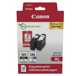 Tindikassettide komplekt CANON PG-585XL / CL-586XL, must/v&auml;rviline