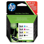 Tindikassettide komplekt HP 364 COMBO PACK, CMYK 4-pakk + paber